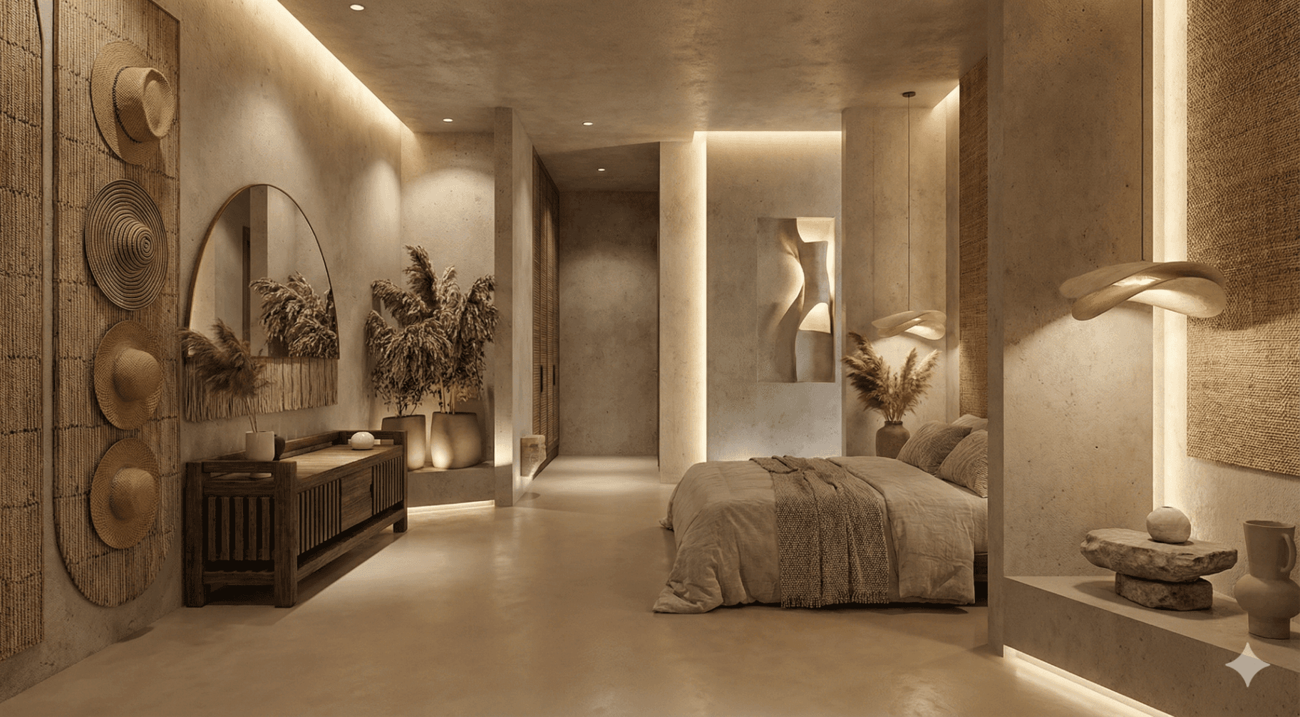 Open-plan residential resin flooring finish.