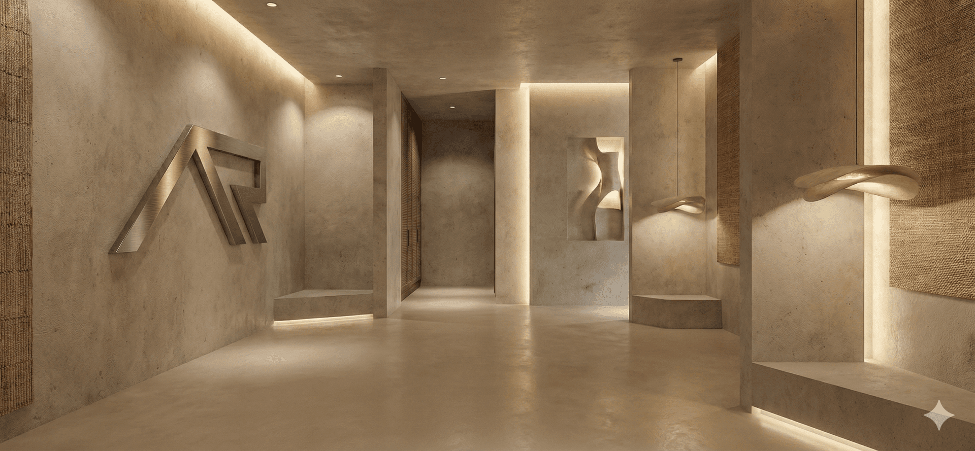 Luxury AutoResin flooring installation in a lobby setting