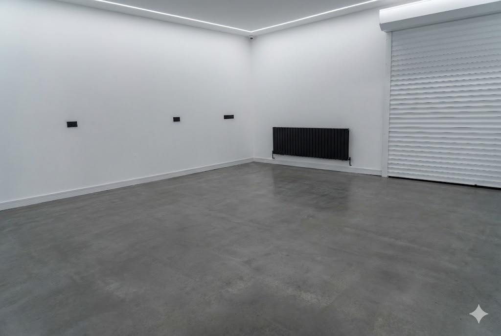 concrete garage floor before resin coating